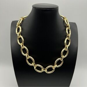 NWT Ricki’s Chunky Gold Chain Necklace • 14K Gold Plated • Toggle Clasp